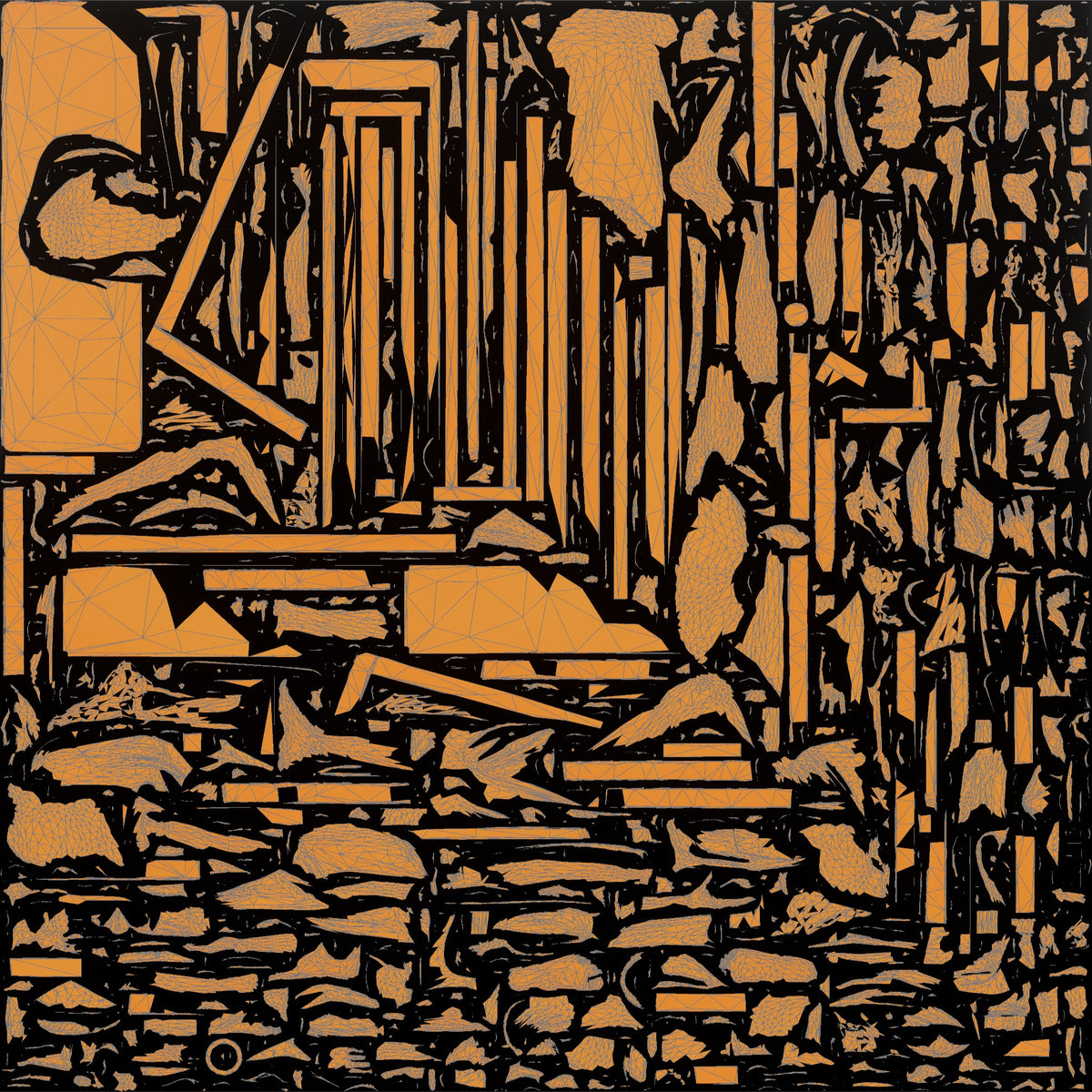 Woman Resting on a Wooden Bench - UV layout, metallic roughness map