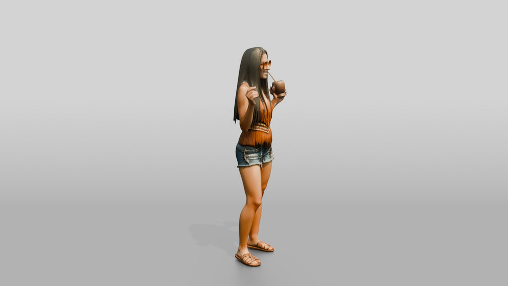 Festival Woman Dancing with a Drink