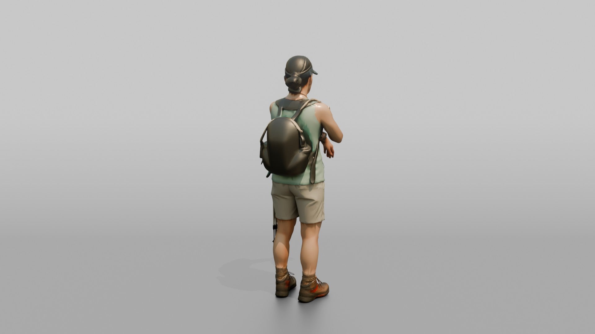Hiker Applying Sunscreen to Her Arms