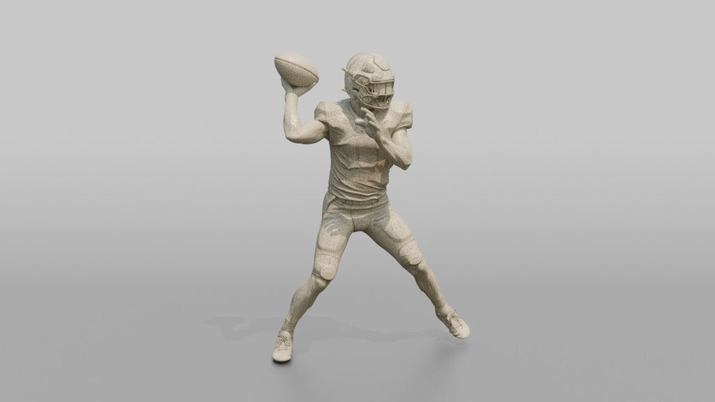 Quarterback Winding Up for a Deep Throw