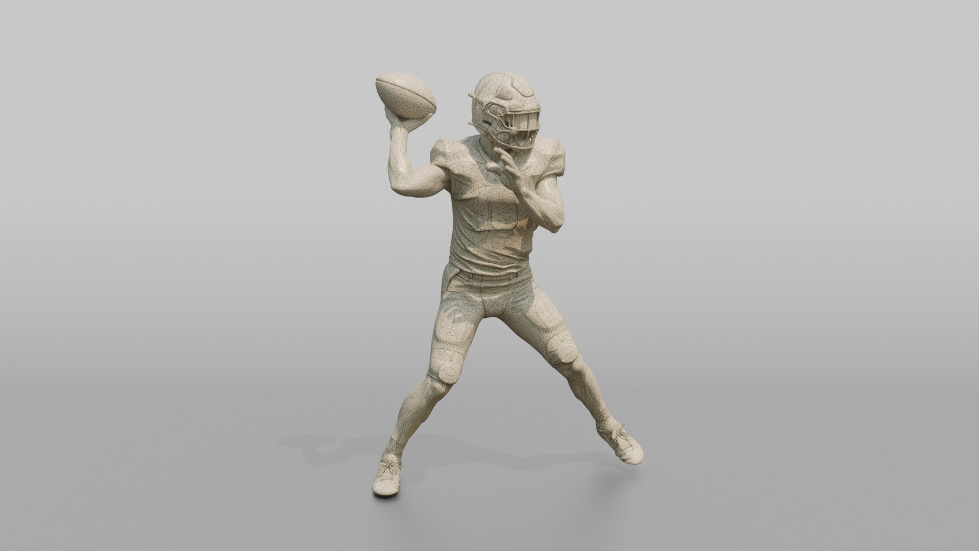Quarterback Winding Up for a Deep Throw