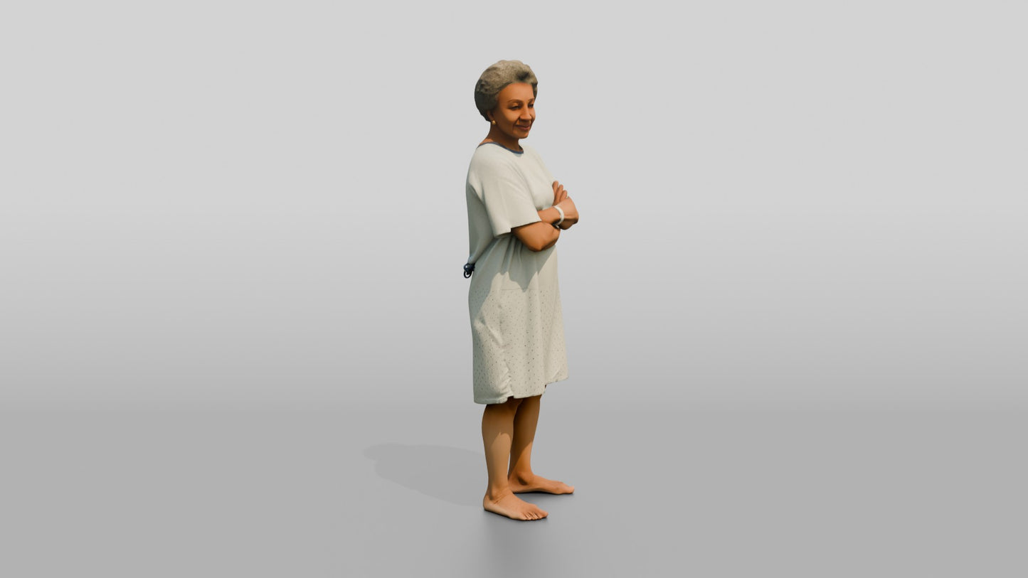 Elderly Woman Patient Smiling with Arms Crossed