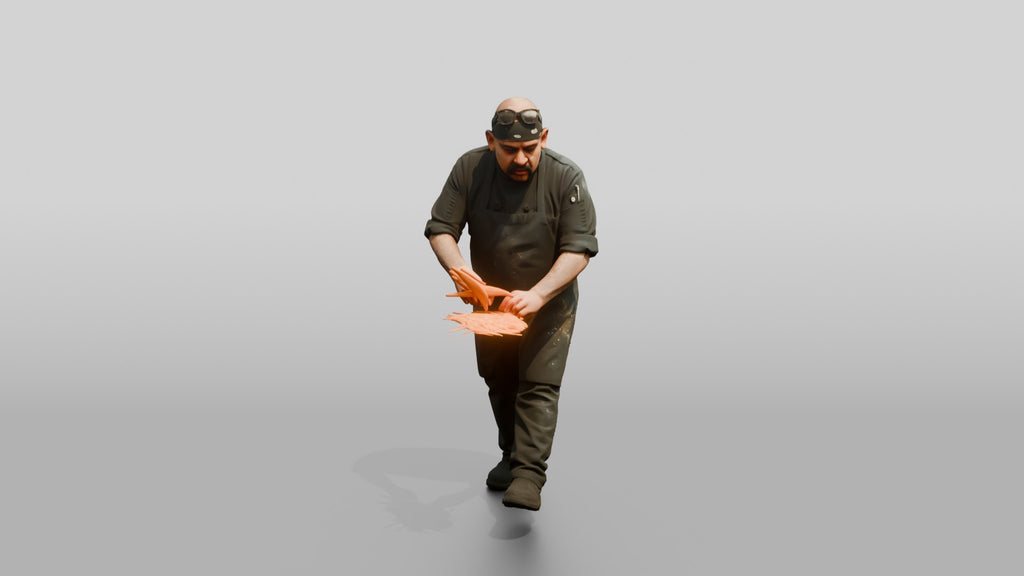 Line Cook Julienning Carrots