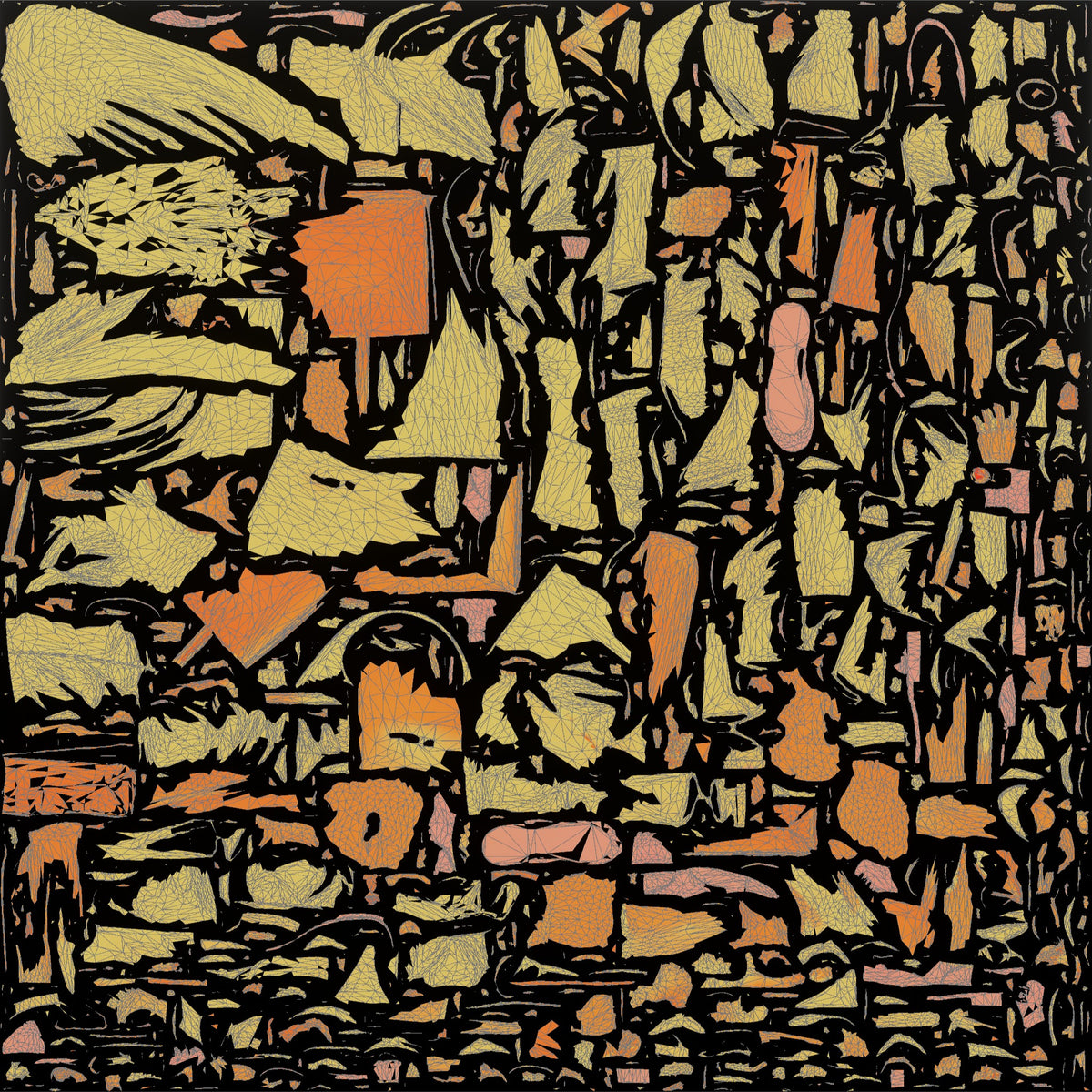 African Man in a Dashiki Shirt Carrying Groceries - UV layout, metallic roughness map