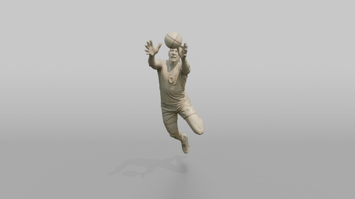 English Flanker Jumping to Block a Kick