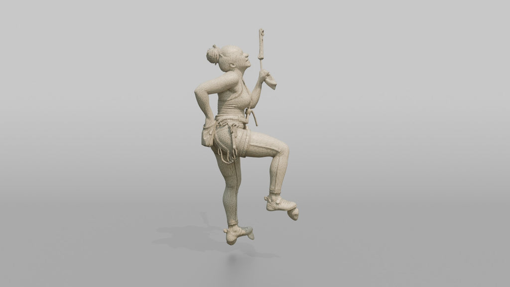 Climber Reaching into Her Chalk Bag