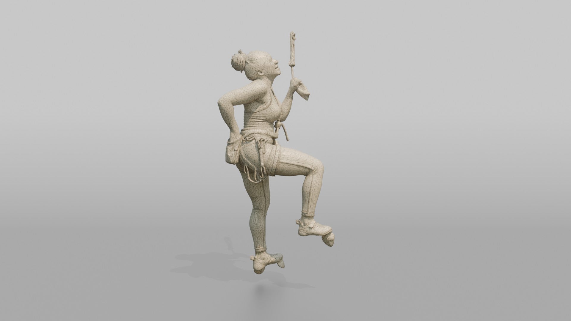 Climber Reaching into Her Chalk Bag