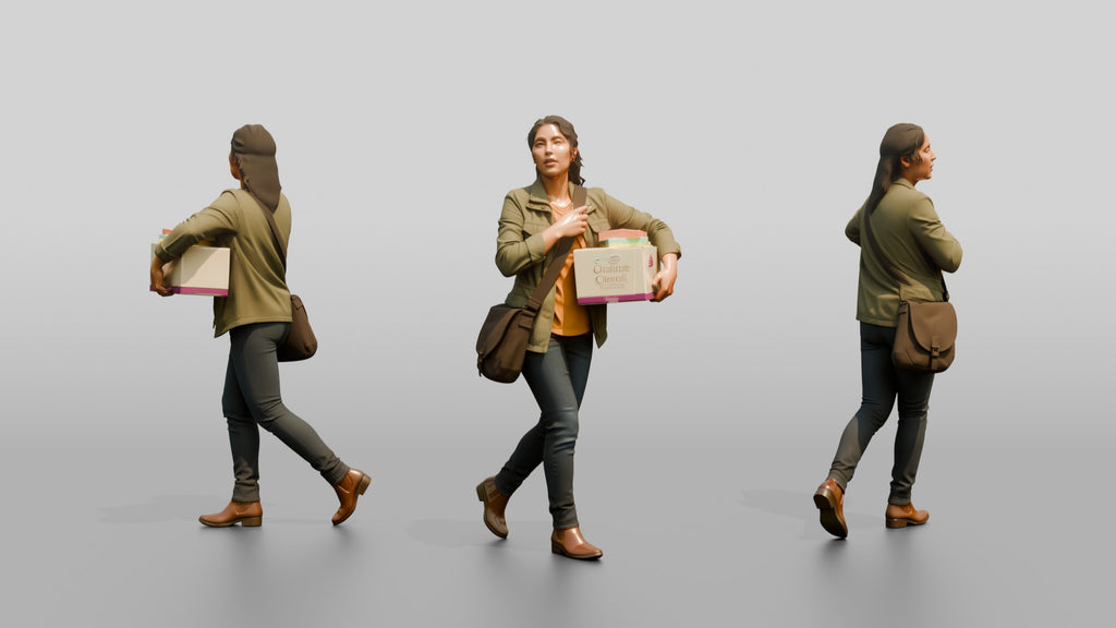 Woman Delivering Bakery Box