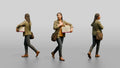 Woman Delivering Bakery Box