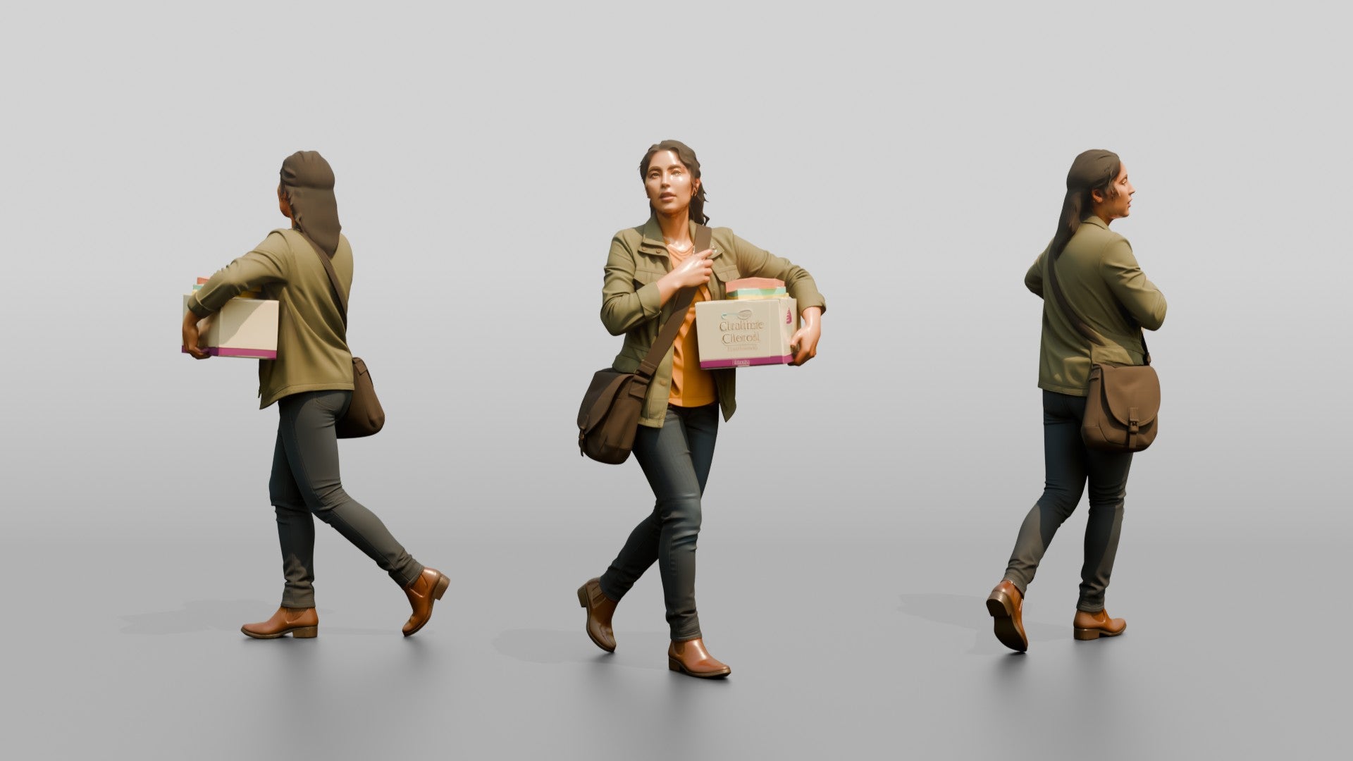 Woman Delivering Bakery Box