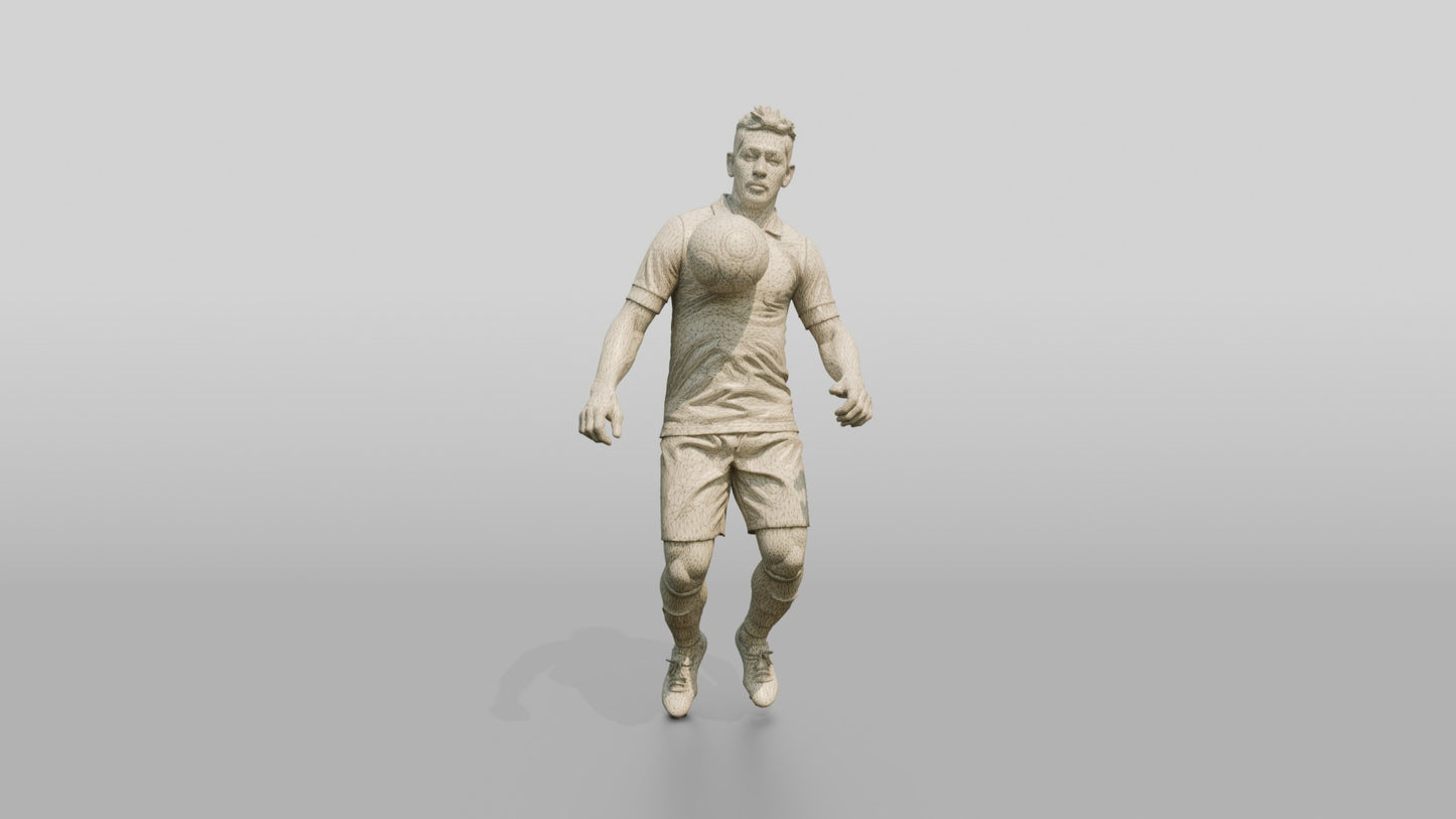 Soccer Player Controlling Ball on Chest