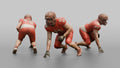 Running Back in a Three-Point Stance