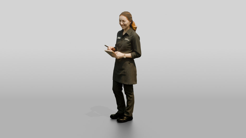 Server Holding an Order Pad