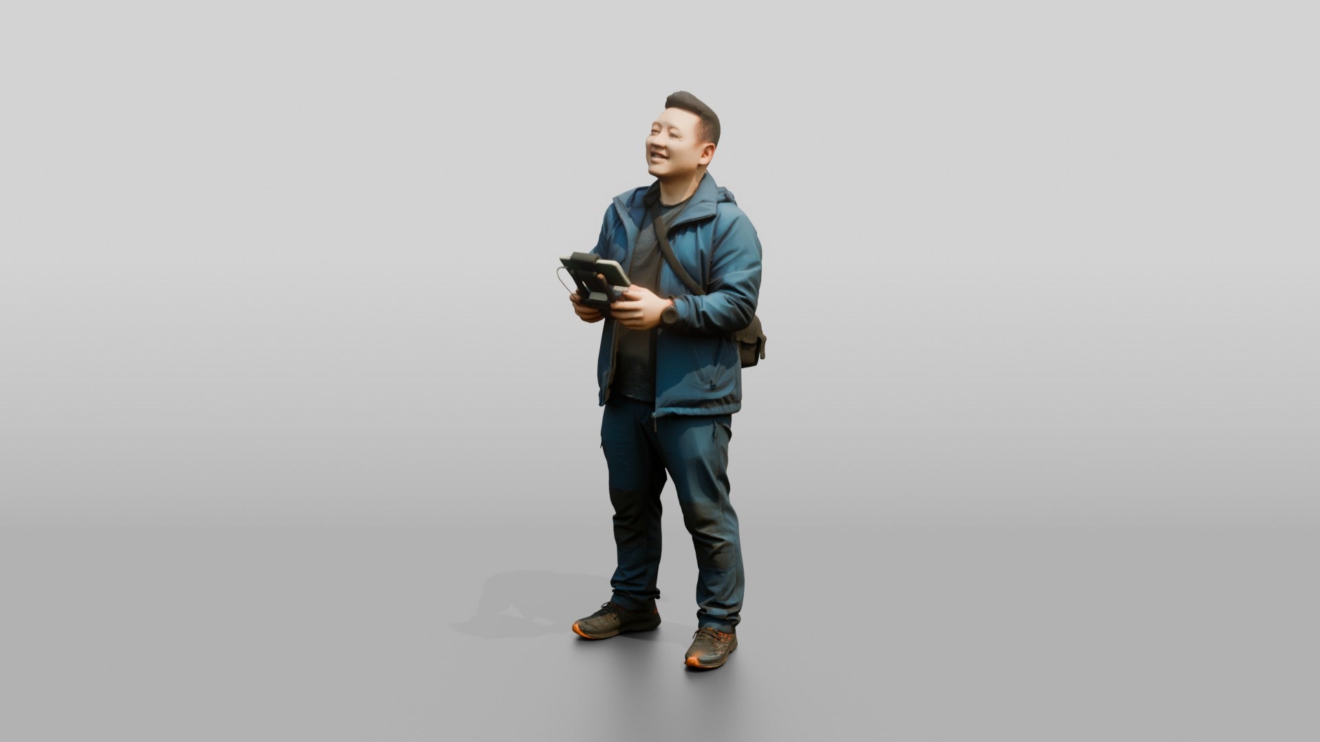 Chinese Man Flying a Drone