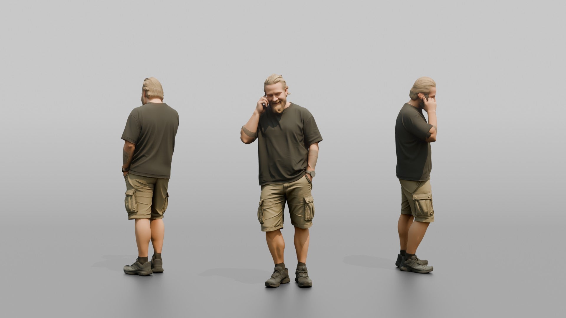 Scandinavian Man Talking on His Phone