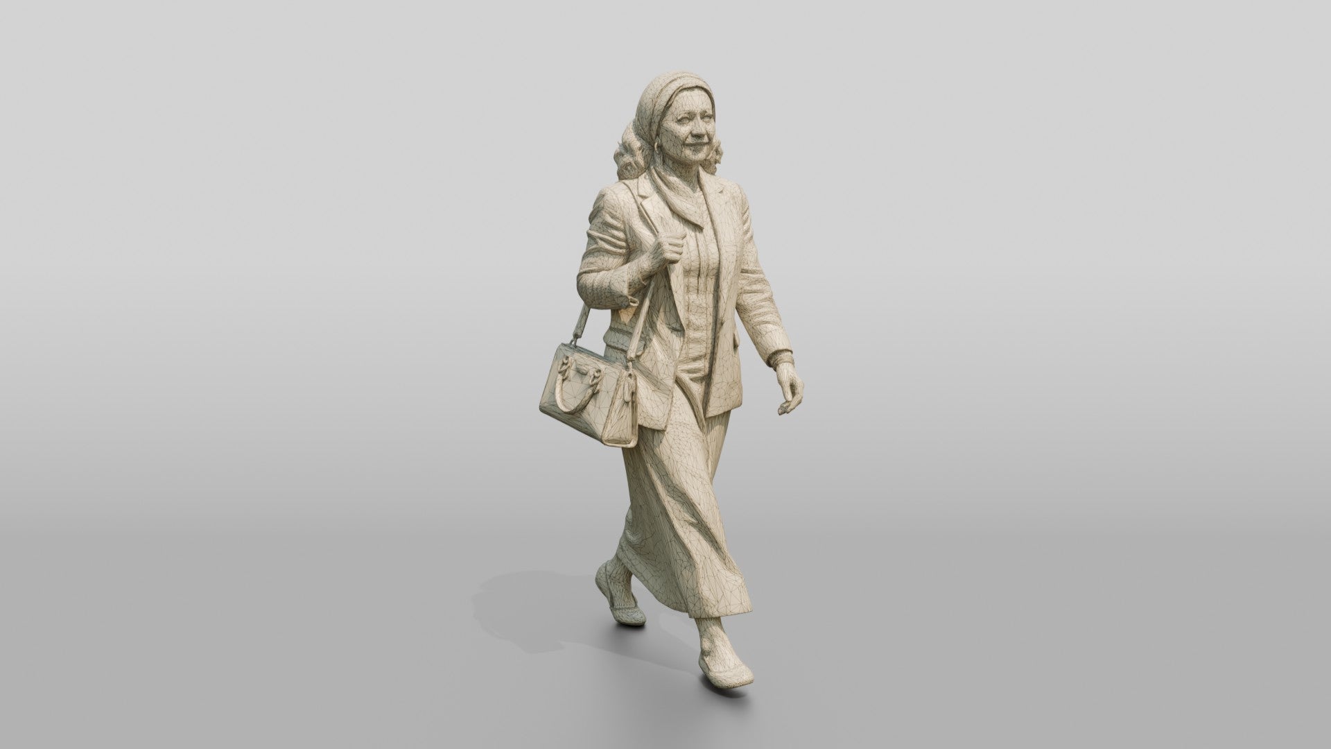 Slender Middle-Aged Egyptian Woman in a Linen Blazer
