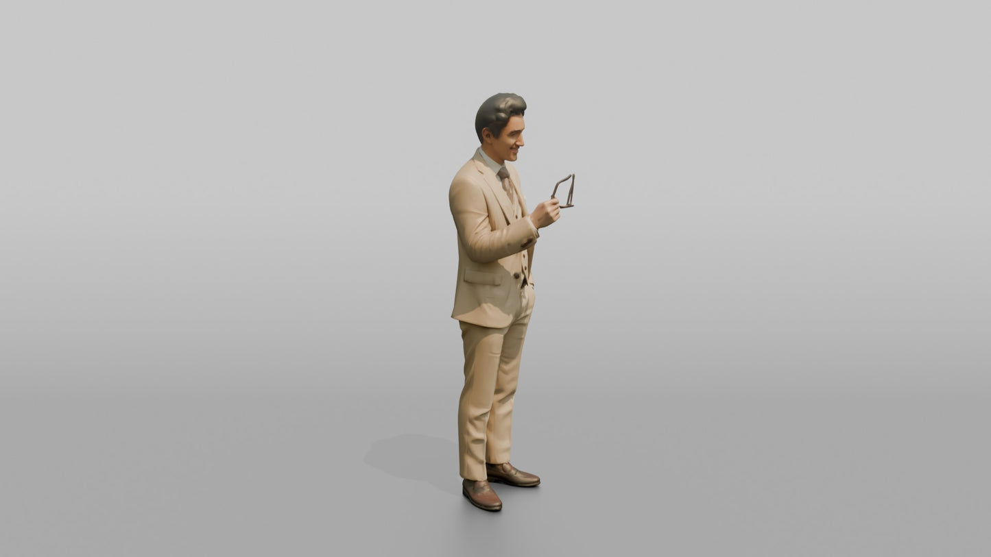 Wedding Guest Winking, Holding Sunglasses