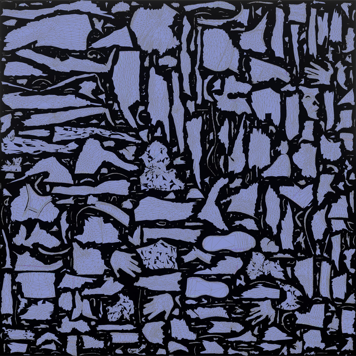 Bodyweight Athlete Woman Mid-burpee, Hands On The Ground - UV layout, normal map