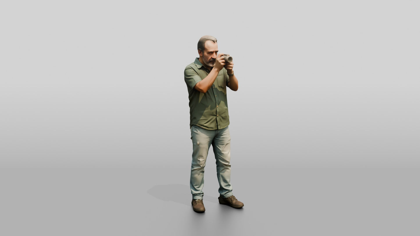 Middle-Aged Spanish Man Taking a Photo