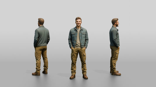 Denim Workwear Man 01 - 3D character model