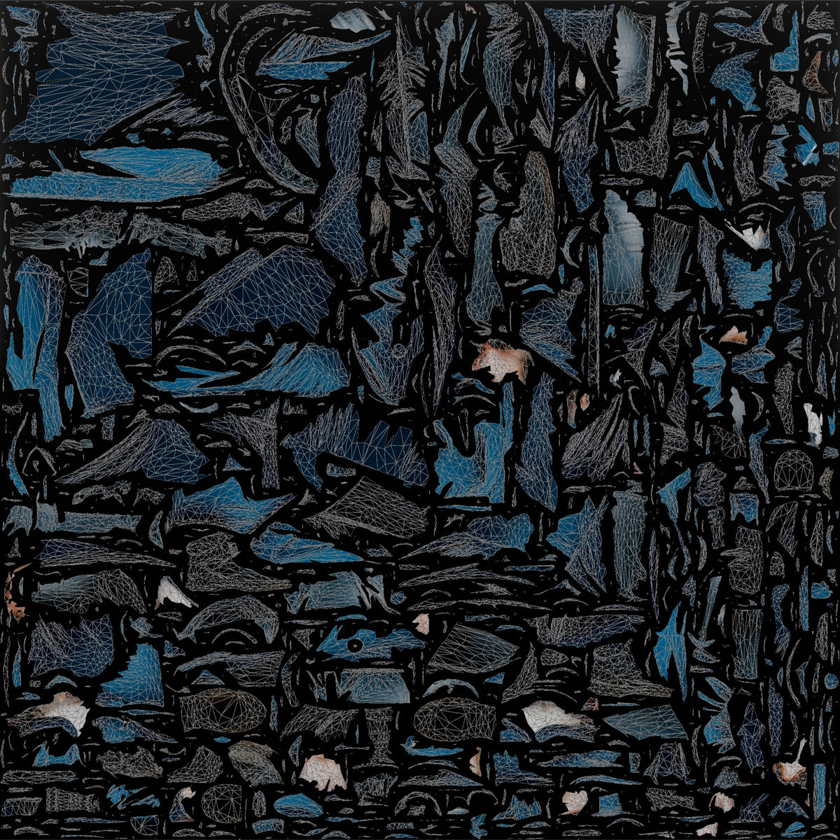 White Man Sheltering in Blue Parka - UV layout, base color map