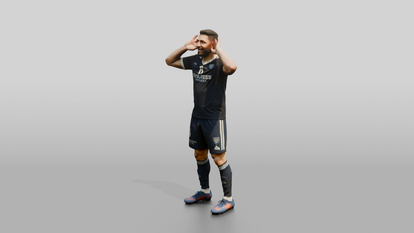 Soccer Player Penalty Kick Stance