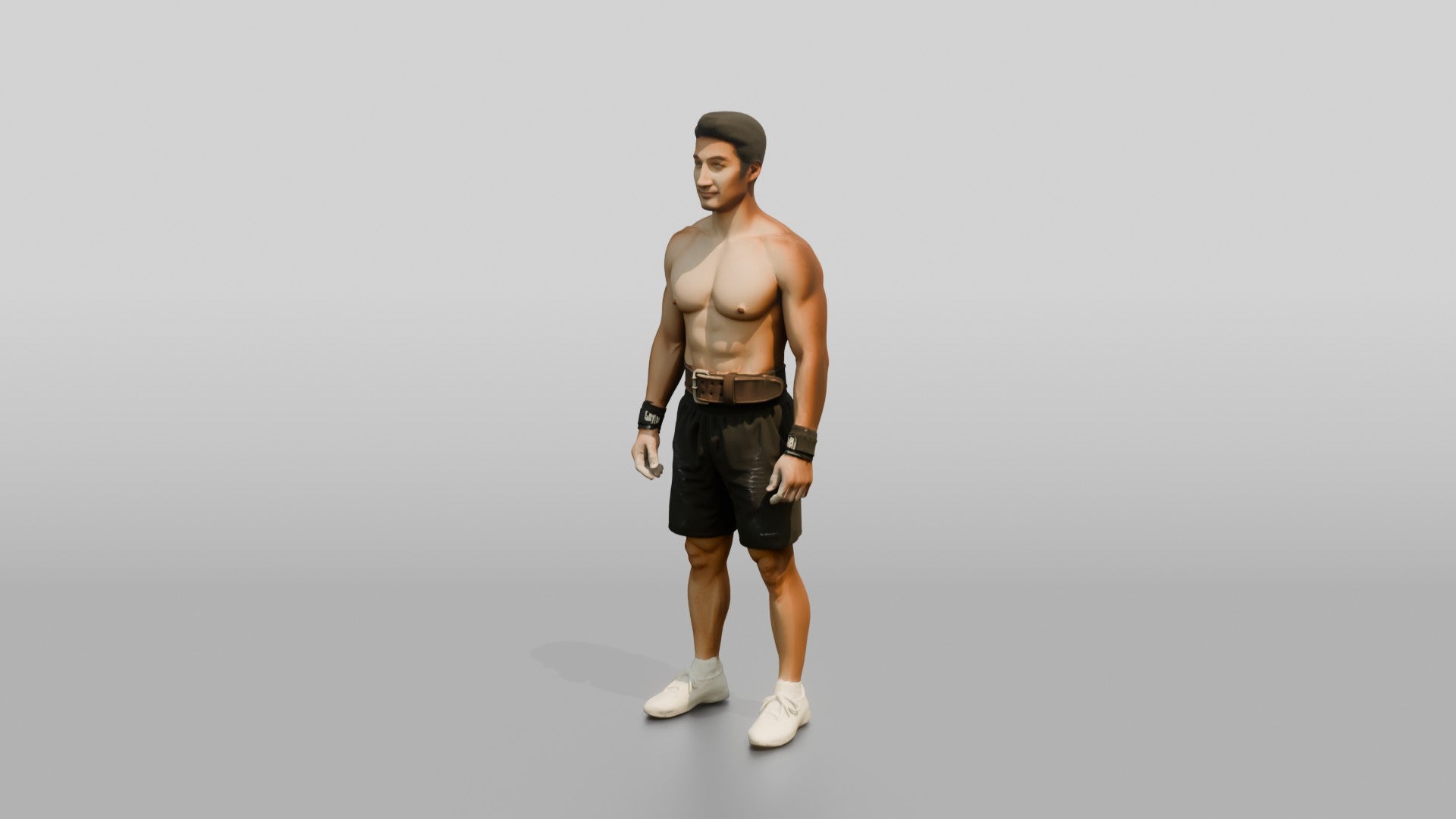 Man with Wrist Wraps and Chalk