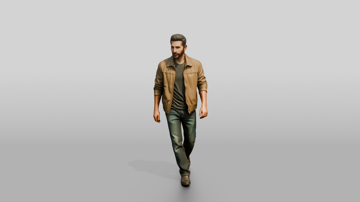 Middle Eastern Male Walking
