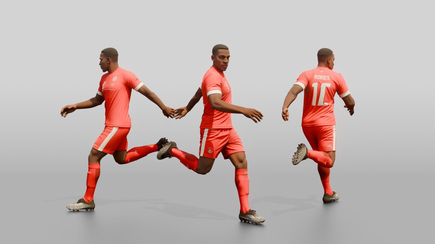Soccer Player Toe-Poke Finish