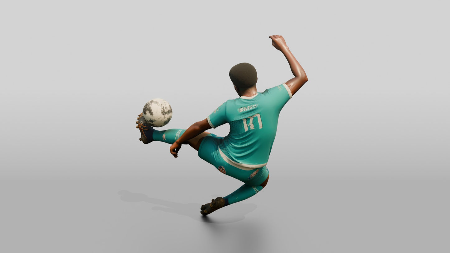 Soccer Player Scissor Kick