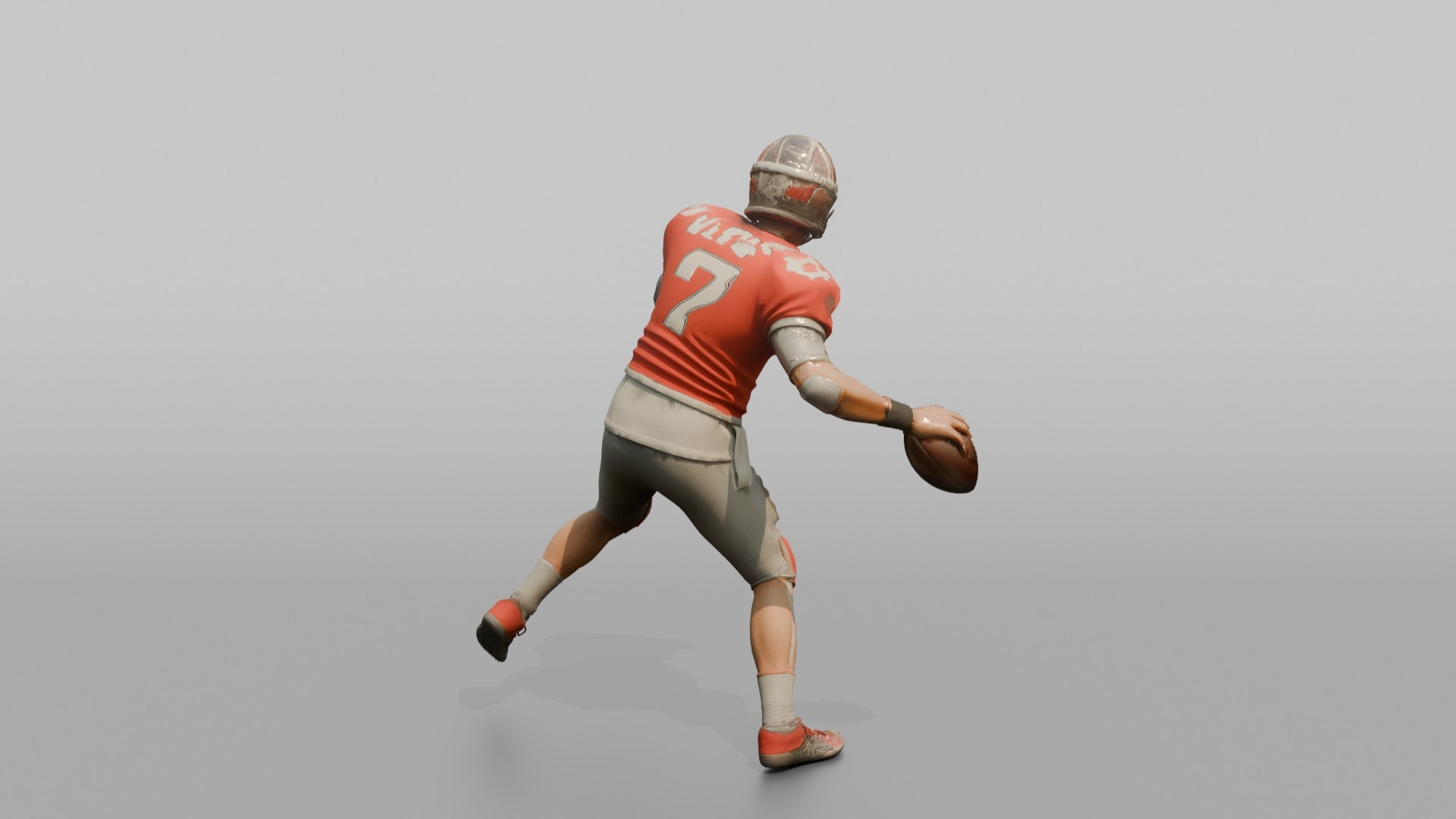 Quarterback Releasing a Sidearm Pass