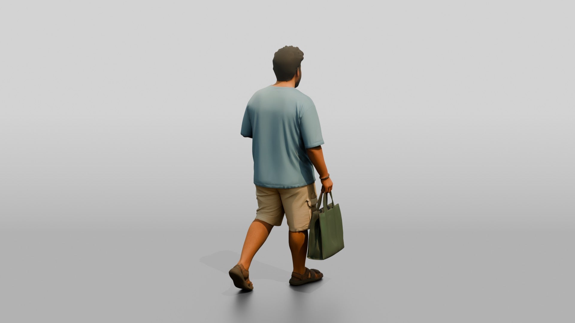 Plus-Size Young Iraqi Man Holding a Water Bottle