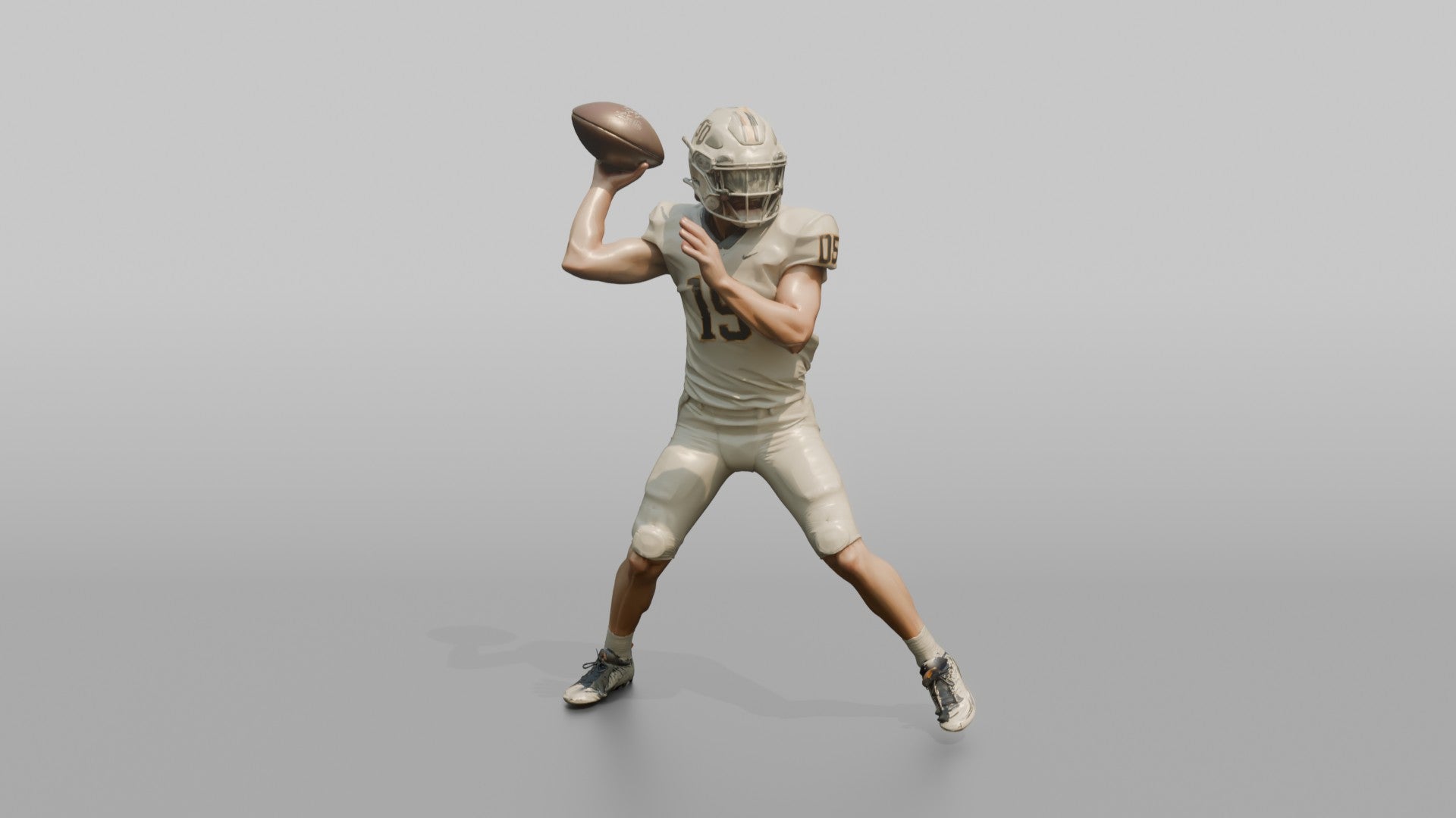 Quarterback Winding Up for a Deep Throw