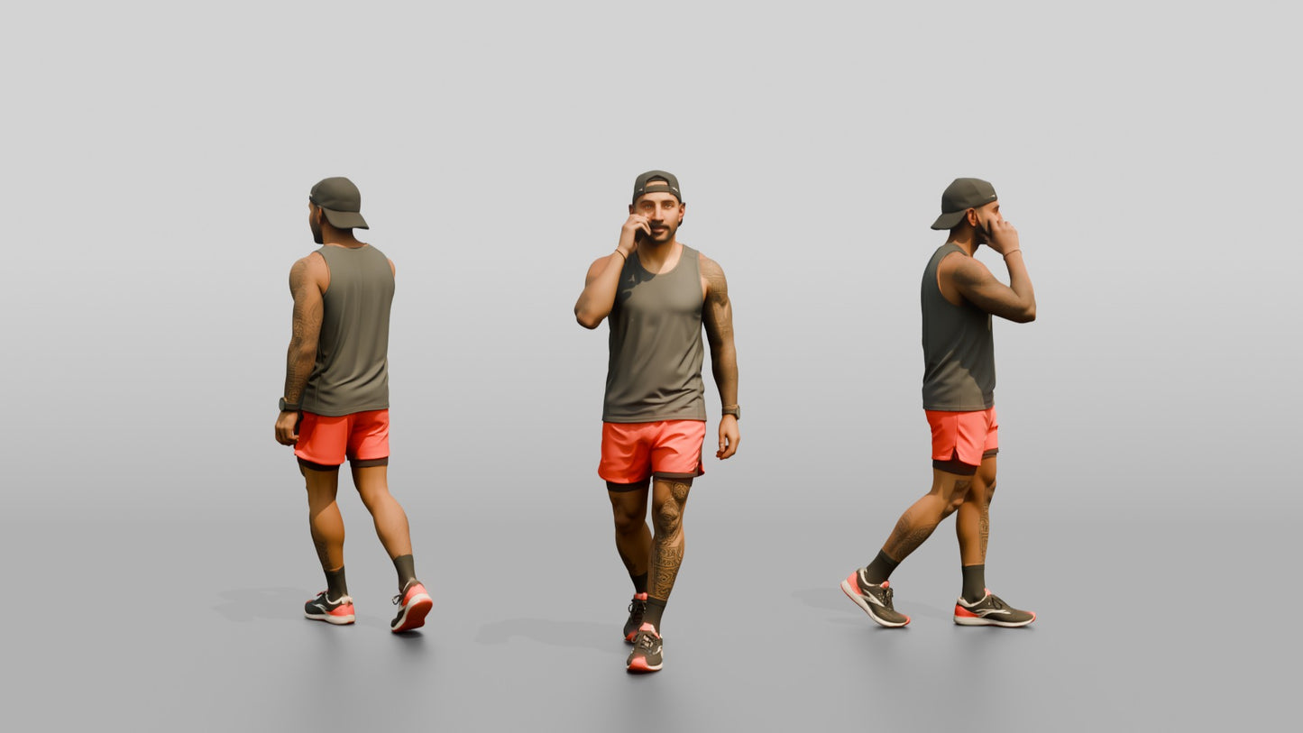Latino Man in Performance Athletic Wear