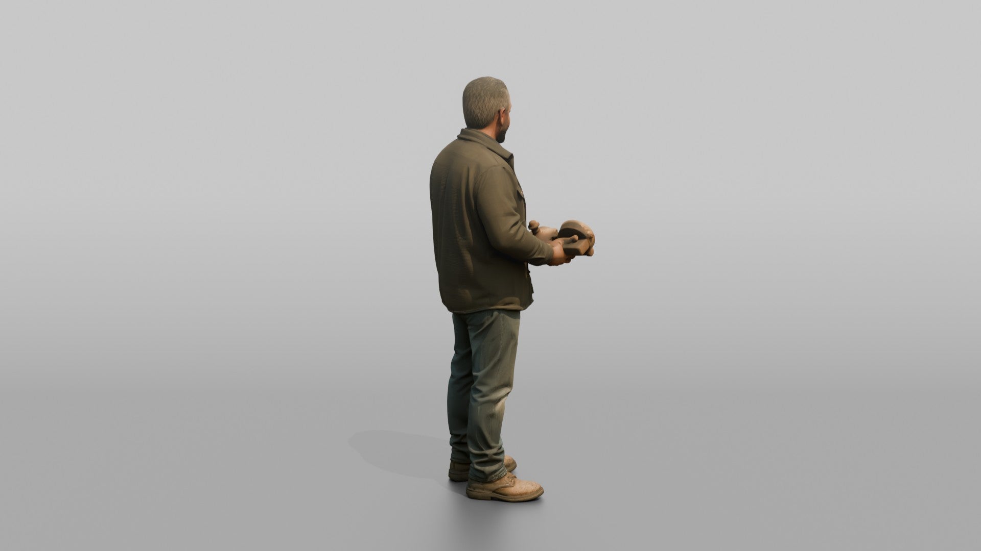 Farmer Holding Open Water Flow Meter Gauge