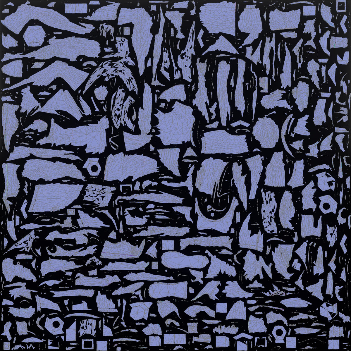 Weightlifter Man Holding Two Dumbbells At The Sides Mid-lunge - UV layout, normal map