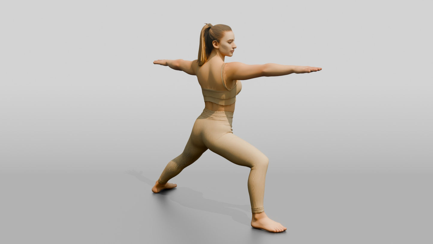 Warrior II Pose Woman