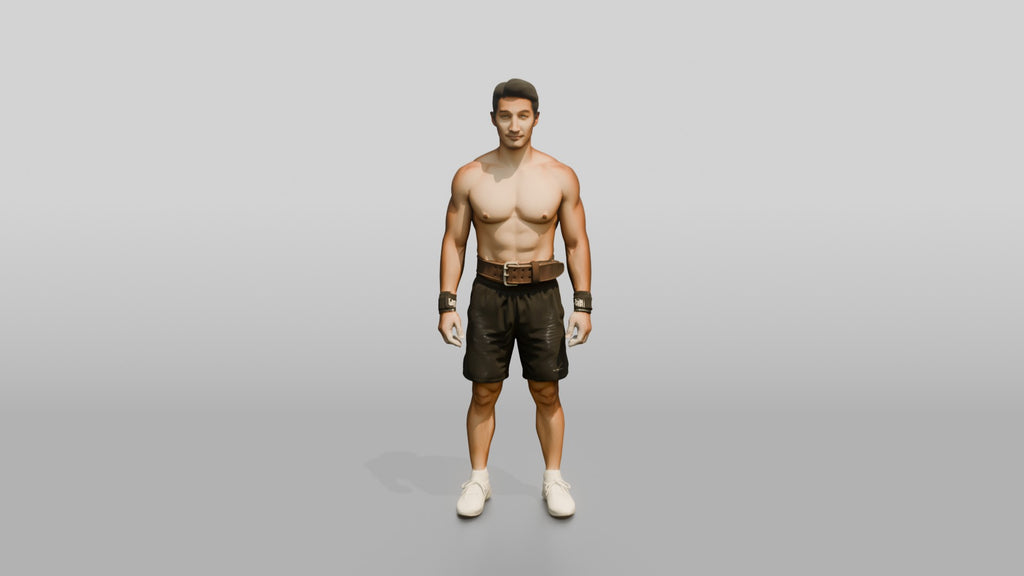 Man with Wrist Wraps and Chalk