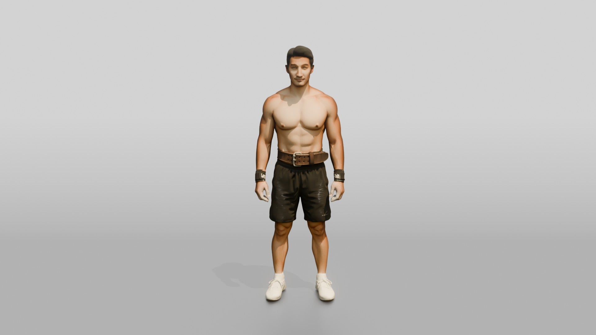 Man with Wrist Wraps and Chalk