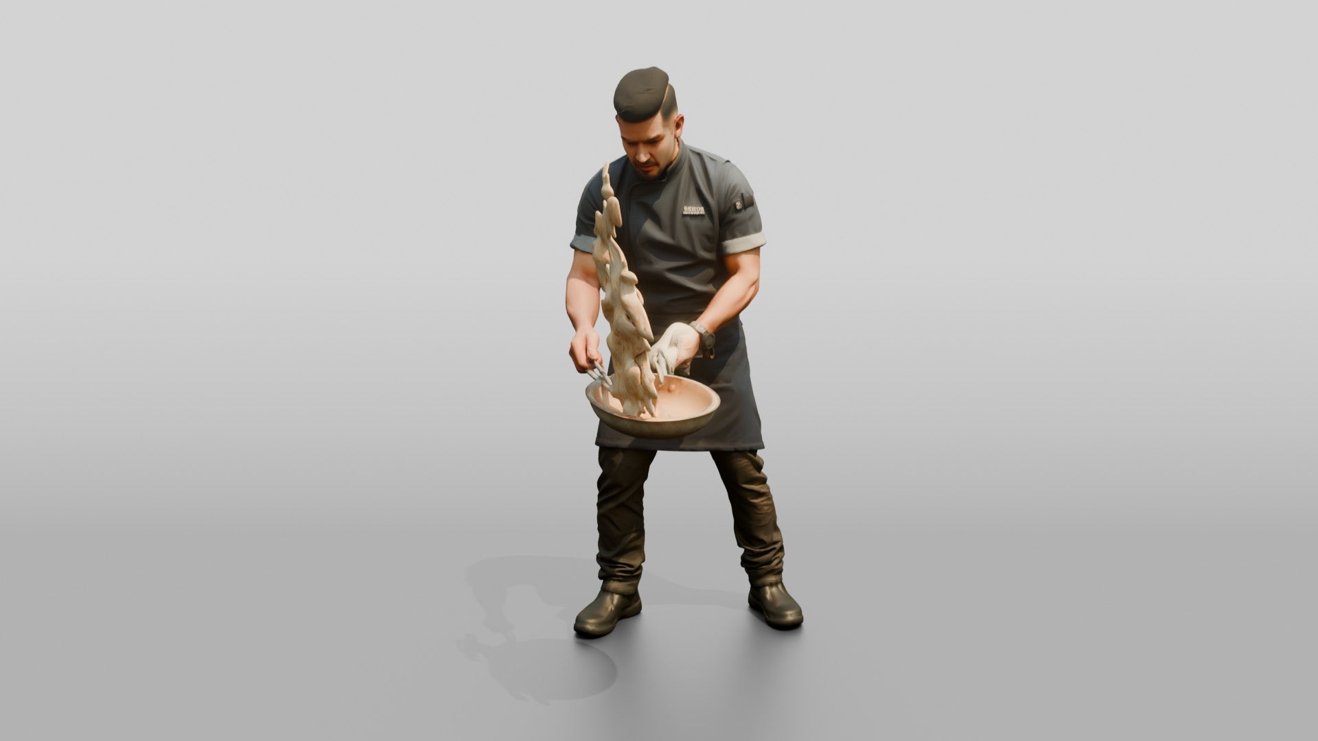 Sous Chef Flaming a Pan