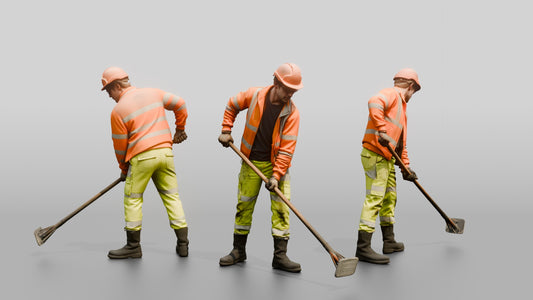 Construction Worker Man 47 - 3D character model