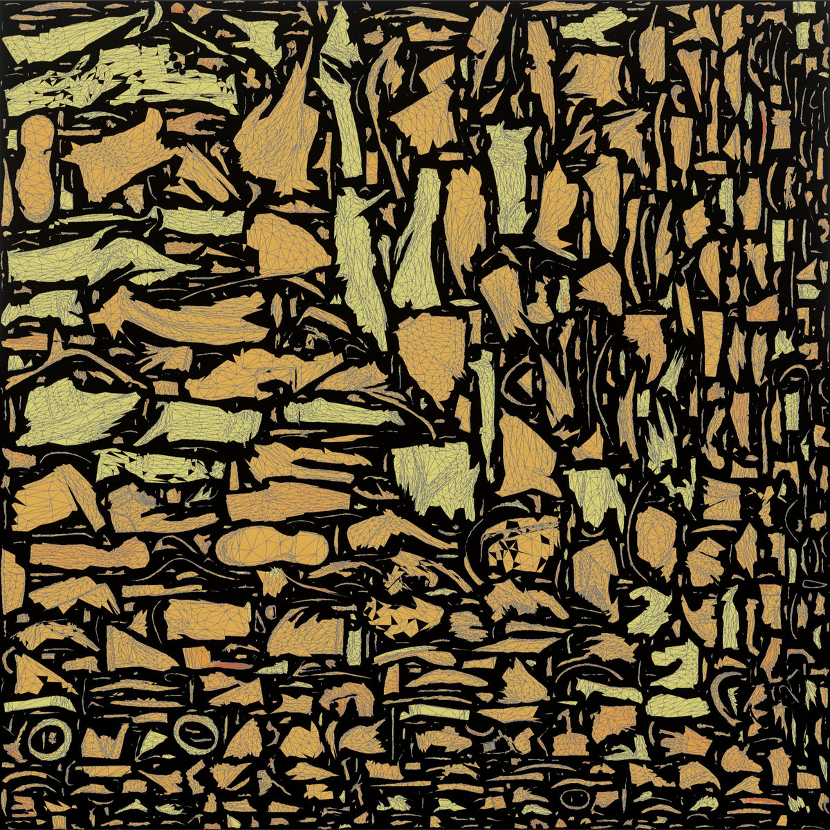 Elderly African Man Exploring with a Backpack - UV layout, metallic roughness map