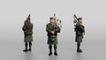 Bagpiper Playing Highland Bagpipes