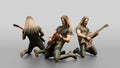 Heavy Metal Guitarist Knee-Slide Solo