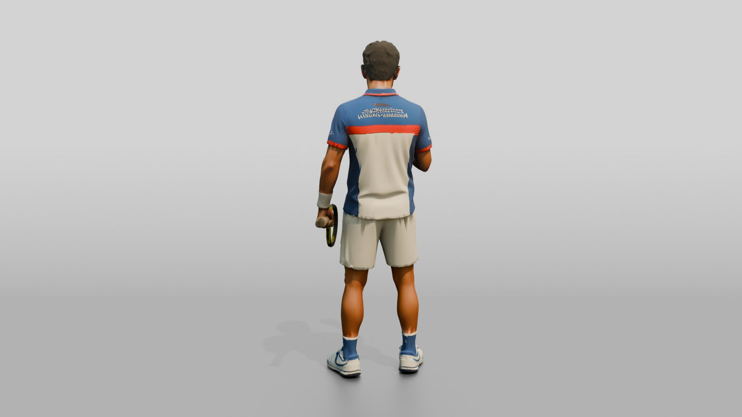 Male Tennis Player Inspecting the Ball Before Serving