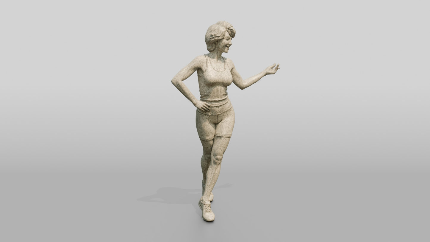 Woman in Yellow Activewear in a Playful Pose