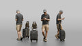 Traveler Leaning Against A Pillar