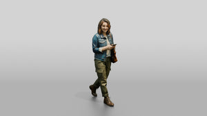 Denim Workwear Woman 02 - 3D character model, view 1