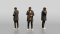 Stylish African Man in a Trench Coat on His Phone