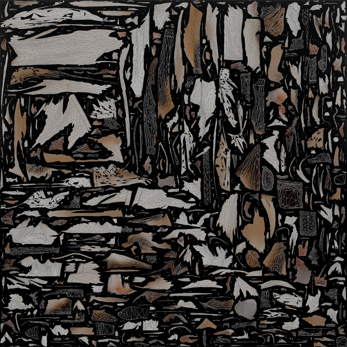Elderly Tall Moroccan Man in Traditional Jalabiya - UV layout, base color map